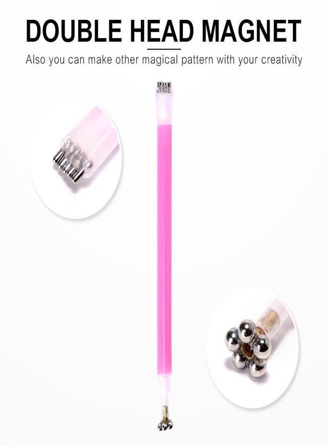 Qunex care Cat Eye Nail Magnet Flower Stick Cat Eye Double Head Magnet Gel Polish Effect Strong Magnetic Nail Tools - Image 4