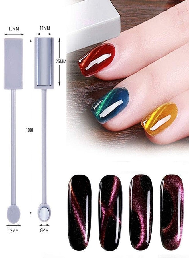 Qunex care Cat Eye Nail Magnet Flower Stick Cat Eye Double Head Magnet Gel Polish Effect Strong Magnetic Nail Tools - Image 3