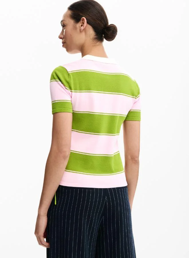 Desigual Multicolour Polo shirt with ties for Women | Best Price UAE