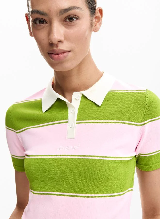 Desigual Multicolour Polo shirt with ties for Women | Best Price UAE