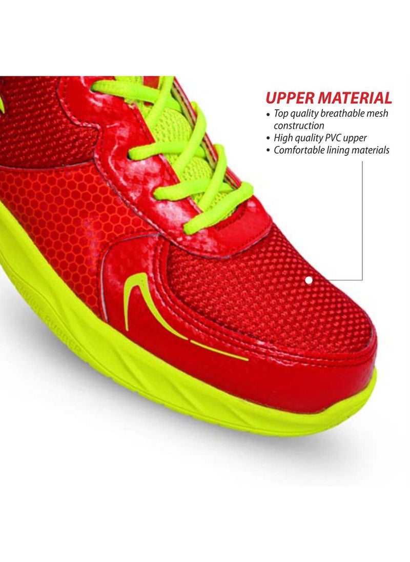 دي أس سي أحذية أكيدو لتنس الريشة | المادة: أسيتات إيثيلين-فاينيل/مطاط/بولي فينيل كلورايد | للرجال والأولاد | خفيف الوزن | توسيد أفضل | شبكة مسامية | ملاءمة أفضل - Image 3