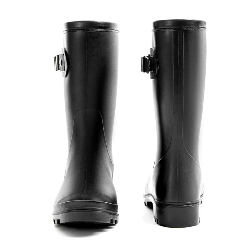 Fubotao Women's Mid Calf Rain Boots Waterproof Fashion Garden Shoes Anti-slipping Rainboots For Women Comfortable Insole Light Rain Shoes - Image 5