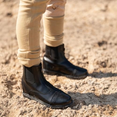 TuffRider Children's Starter Front Zip Paddock Boots, Black, 10 - Image 3
