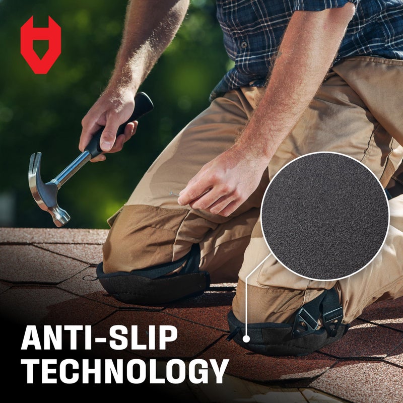 NoCry Non-Slip Work Knee Pads for Men and Women with Thick Soft Foam Padding, Strong, Adjustable Straps and Easy-to-Use Buckle Clips â€” Stay in Place While You Move â€” Perfect for Flooring or Gardening - Image 3