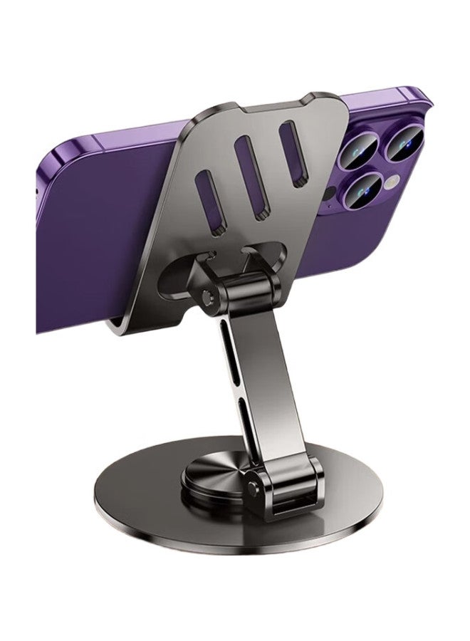 Dipple Dipuer Phone Desktop Stand, Ipad Tablet Metal Phone Holder, Portable Foldable Adjustable Rotating Binge-Watching Filming, Multifunctional Lazy Phone Stand - Image 2