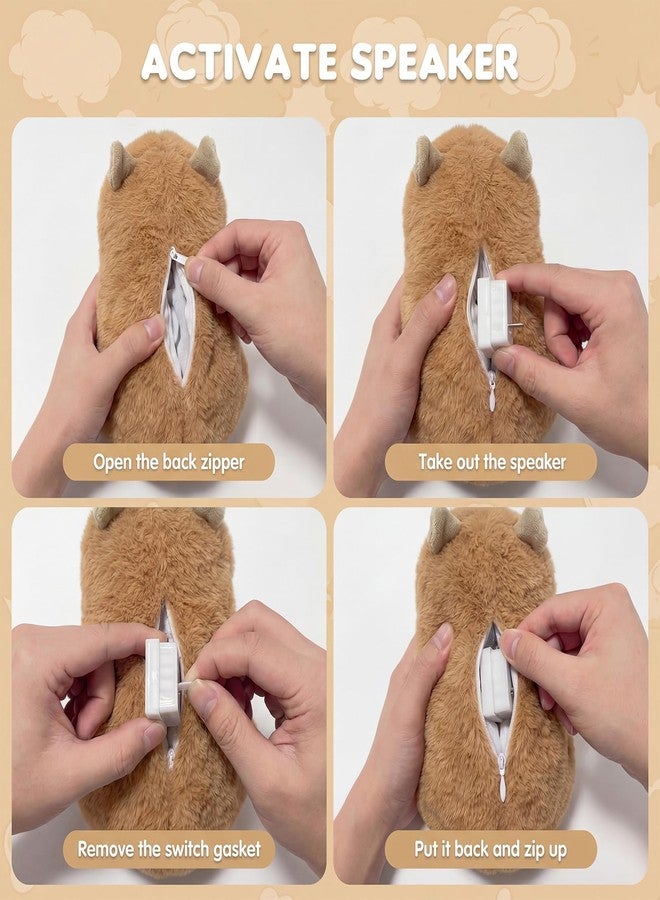 Freetoes Farting Cute Capybara Stuffed Animal,Funny Capybara Plush Squishy Fart Noise Maker,Capibaras Peluches Funny Gag Toys Gifts,Weird Things Office Pranks Stuff,Prank Noise Maker - Image 5
