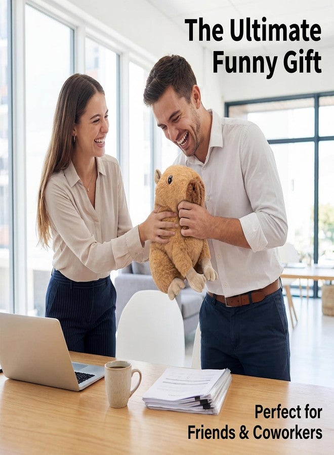 Freetoes Farting Cute Capybara Stuffed Animal,Funny Capybara Plush Squishy Fart Noise Maker,Capibaras Peluches Funny Gag Toys Gifts,Weird Things Office Pranks Stuff,Prank Noise Maker - Image 3