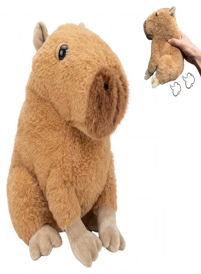 Freetoes Farting Cute Capybara Stuffed Animal,Funny Capybara Plush Squishy Fart Noise Maker,Capibaras Peluches Funny Gag Toys Gifts,Weird Things Office Pranks Stuff,Prank Noise Maker - Image 1