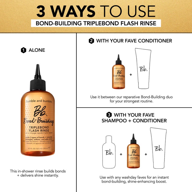 Bumble and Bumble بامبل وبامبل. شطف ثلاثي الروابط لبناء الروابط للشعر التالف - Image 3