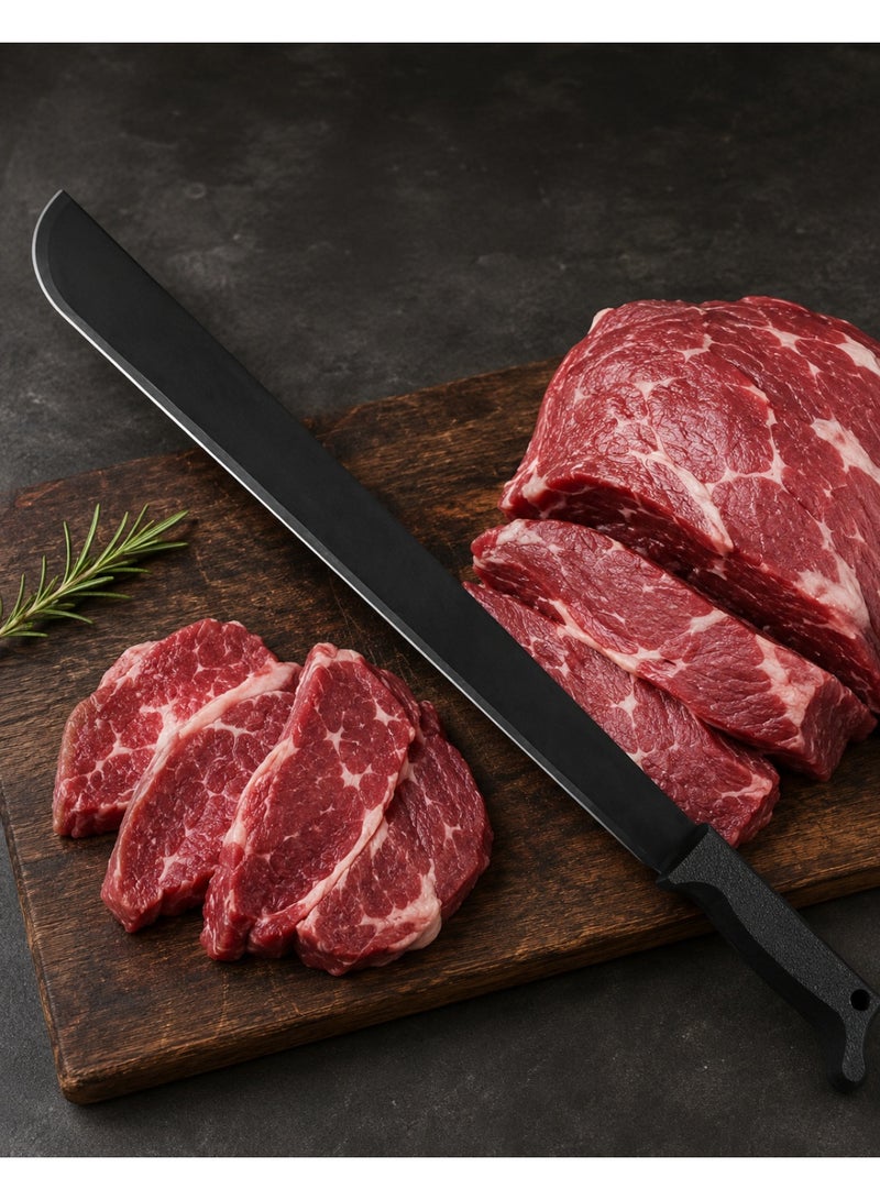 Professional Butcher Knife 75cm Carbon Steel Large Meat Cutting Knife Heavy Duty Kitchen Knife for Home Use Butchery and Slaughter Rust Resistant - Image 3