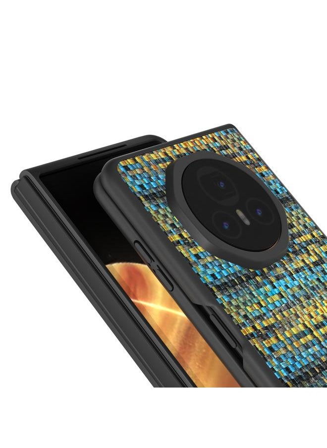 Zaboon - Case For Honor Magic V3 Black Frame Color Lattice Texture PU Phone Case - Image 1