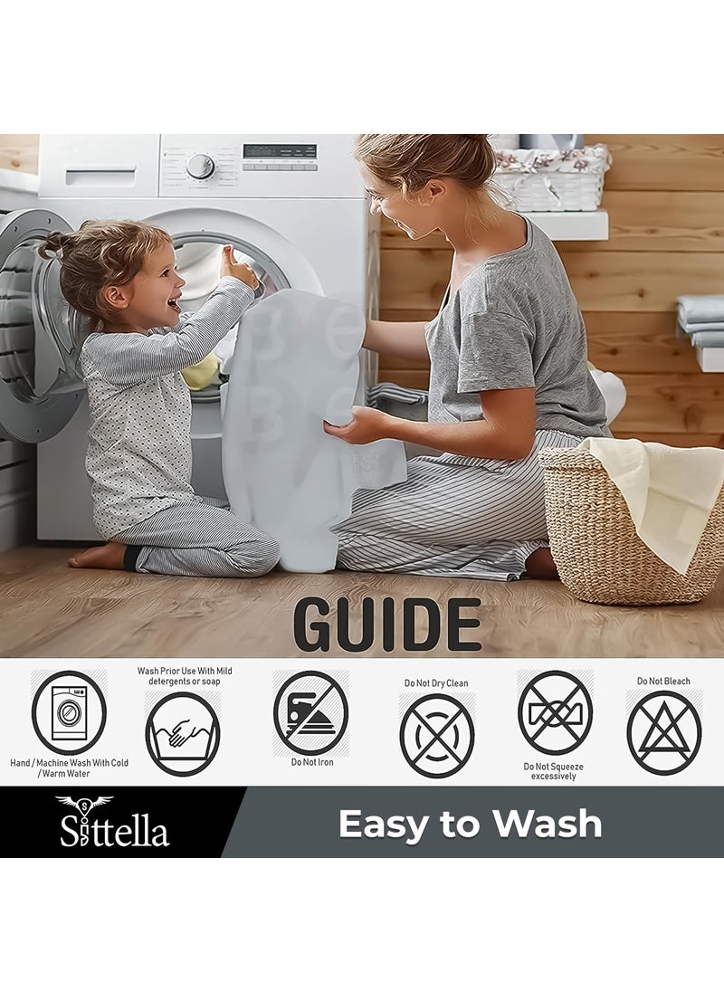 SITTELLA SITTELLA 1 Piece Absorbent Waterproof Mattress Protector Sheet for Babies Quick Dry Washable 70x50 cm Small Grey  - Image 5