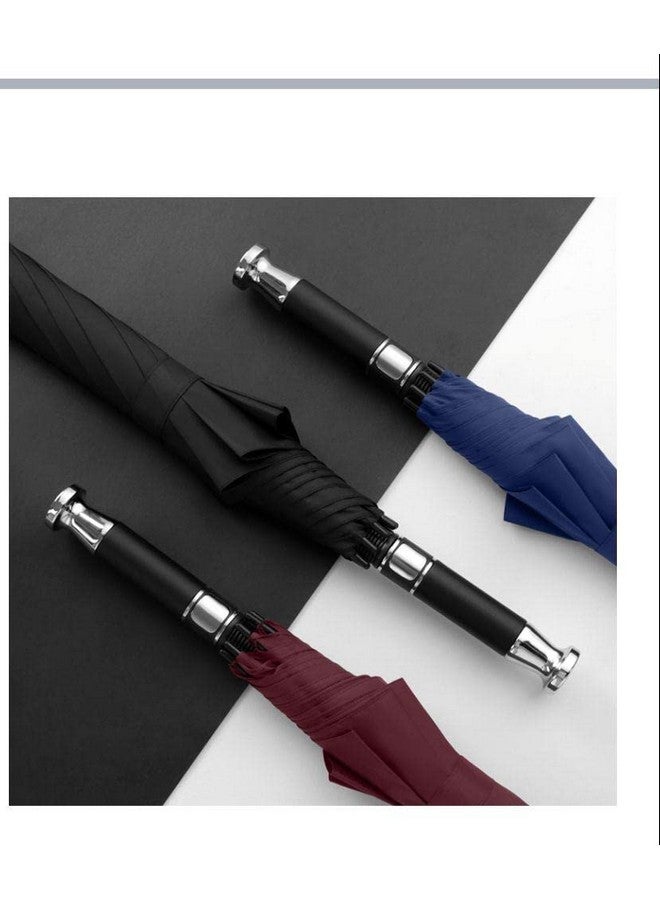 STAR WORK Maharajah Edition Waterproof Big Umbrellas For Men & Women | Stylish Handle With Umbrella Cover | Anti Fade Summer & Winter Chaata With Metal Stick & Floor Pointer | Double Canopy (Maroon) - Image 2
