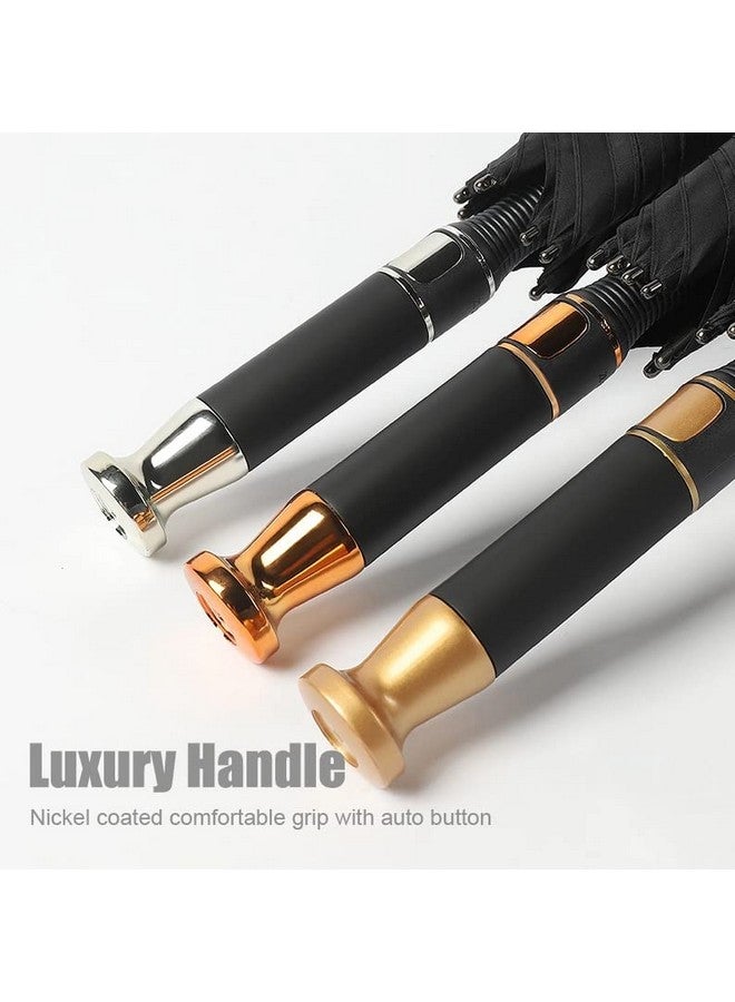 STAR WORK Maharajah Edition Waterproof Big Umbrellas For Men & Women | Stylish Handle With Umbrella Cover | Anti Fade Summer & Winter Chaata With Metal Stick & Floor Pointer | Double Canopy (Maroon) - Image 4