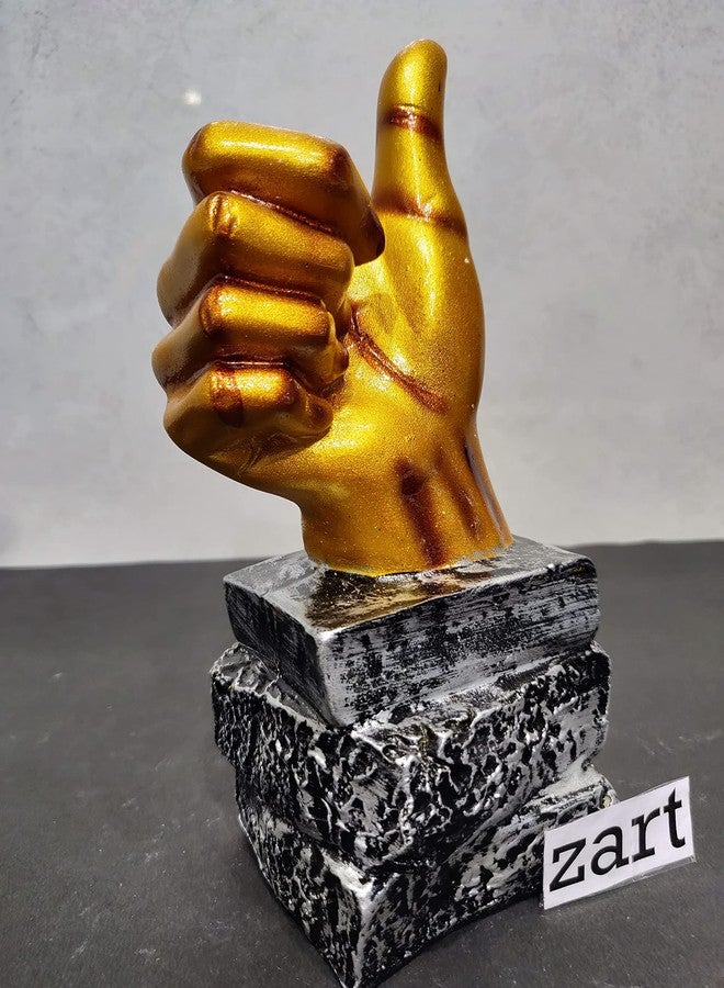 zart New Decorative Thumbs Up Sign Showpiece Collectible Figurines for Home Décor Decoration Item (23 cm X 8.8 cm)(C) - Image 3