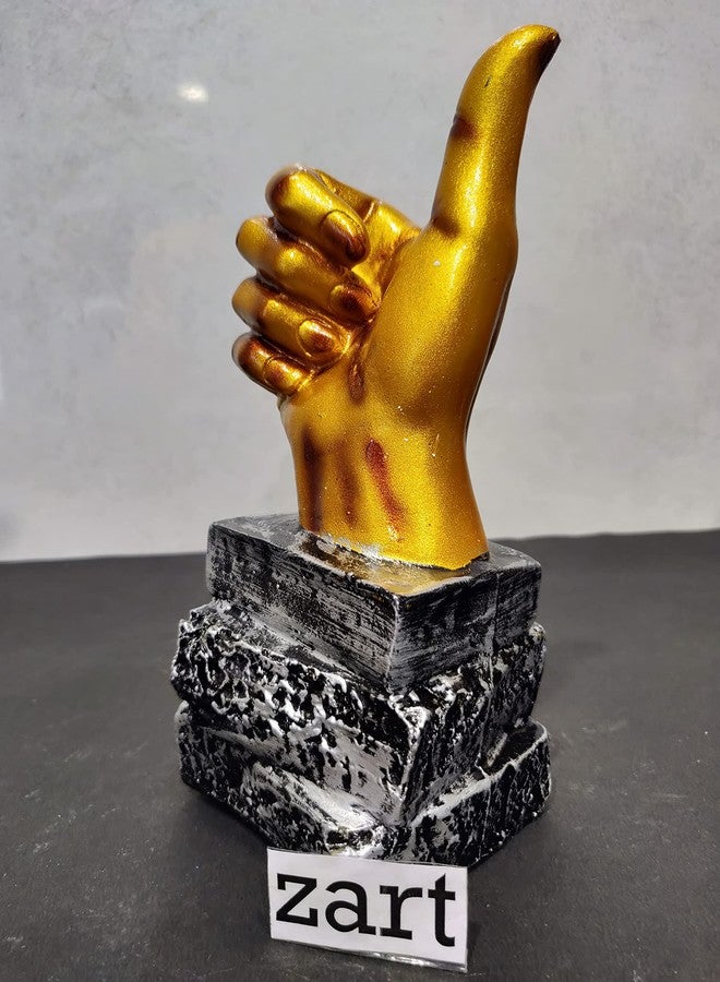 zart New Decorative Thumbs Up Sign Showpiece Collectible Figurines for Home Décor Decoration Item (23 cm X 8.8 cm)(C) - Image 2