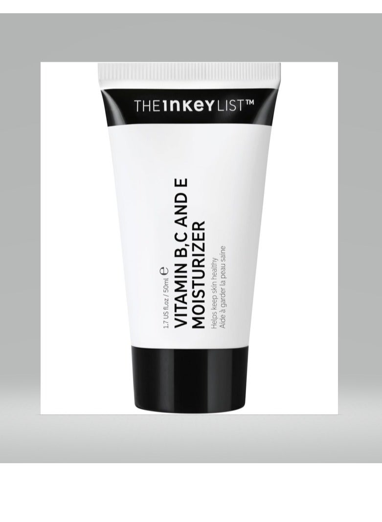 The INKEY List Vitamin B, C and E Moisturiser 50ml, Lightweight Moisturising Face Cream, AM/PM Skincare, Vegan Friendly, Suitable For All Skin Types