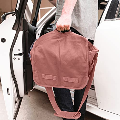 Sweetbriar Classic Vintage Messenger Bag - Original Heavyweight Cotton Canvas Shoulder Bag with Upgraded Features - Image 5
