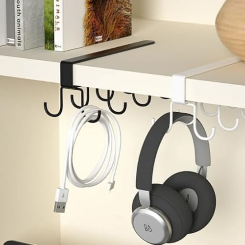 Tusmad Cup Stand for Kitchen Cabinet – Under Cabinet Metal Cup Stand Rack with 12 Double-Row Hooks, Hanging Storage for Tea Cup Holder, Coffee Mugs, Towels, Kitchen & Office Organizer - Image 5