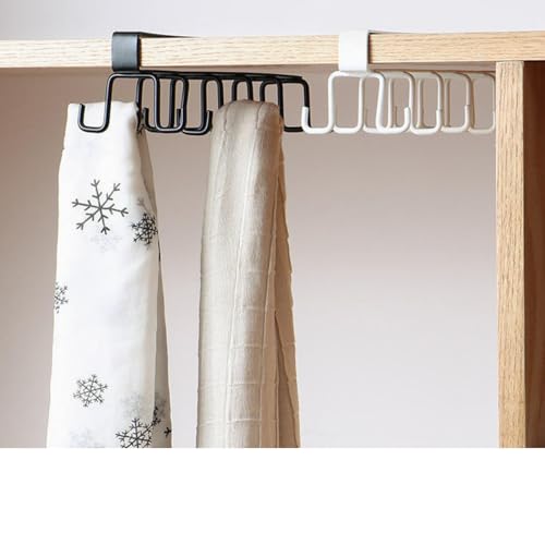 Tusmad Cup Stand for Kitchen Cabinet – Under Cabinet Metal Cup Stand Rack with 12 Double-Row Hooks, Hanging Storage for Tea Cup Holder, Coffee Mugs, Towels, Kitchen & Office Organizer - Image 4