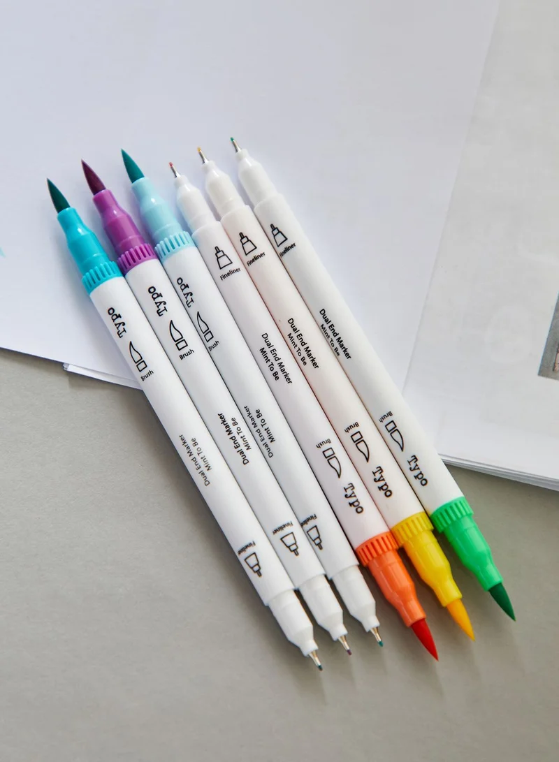 Typo 6 Pack Bright Dual Markers