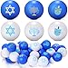 Shappy 24 Pcs Hanukkah Mini Stress Balls 157 Inch PU Foam Squeeze Balls for Stress Relief Anxiety Squeeze Fidget Toys for Boys Girls Adults Hanukkah Themed Party Favor Supplies 6 Styles - Image 2