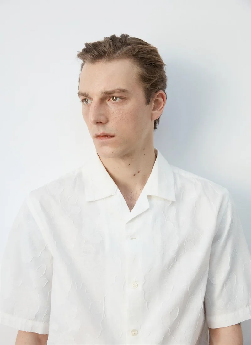 Mango Man  Regular-fit cotton bowling collar shirt for Men | Best Price UAE