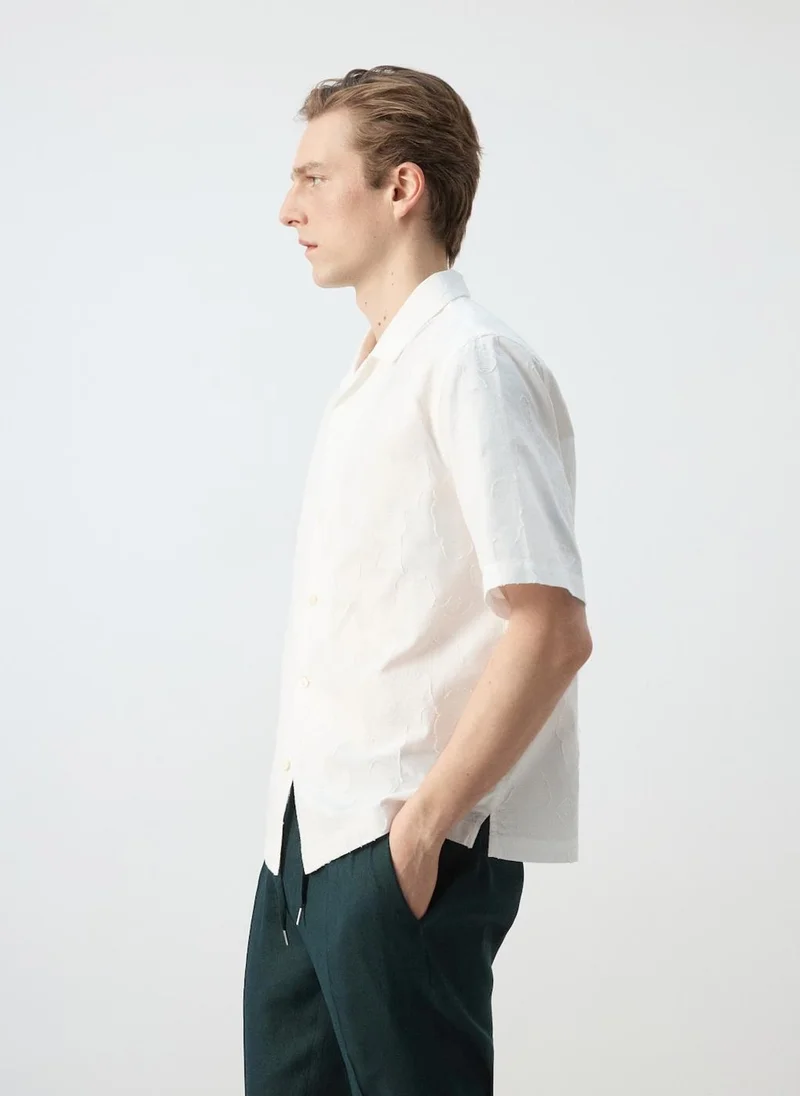 Mango Man  Regular-fit cotton bowling collar shirt for Men | Best Price UAE