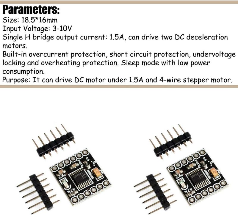 KOOBOOK 2Pcs DRV8833 Motor Drive Module 1.5A Dual H Bridge DC Gear Motor Driver Controller Board - Image 2