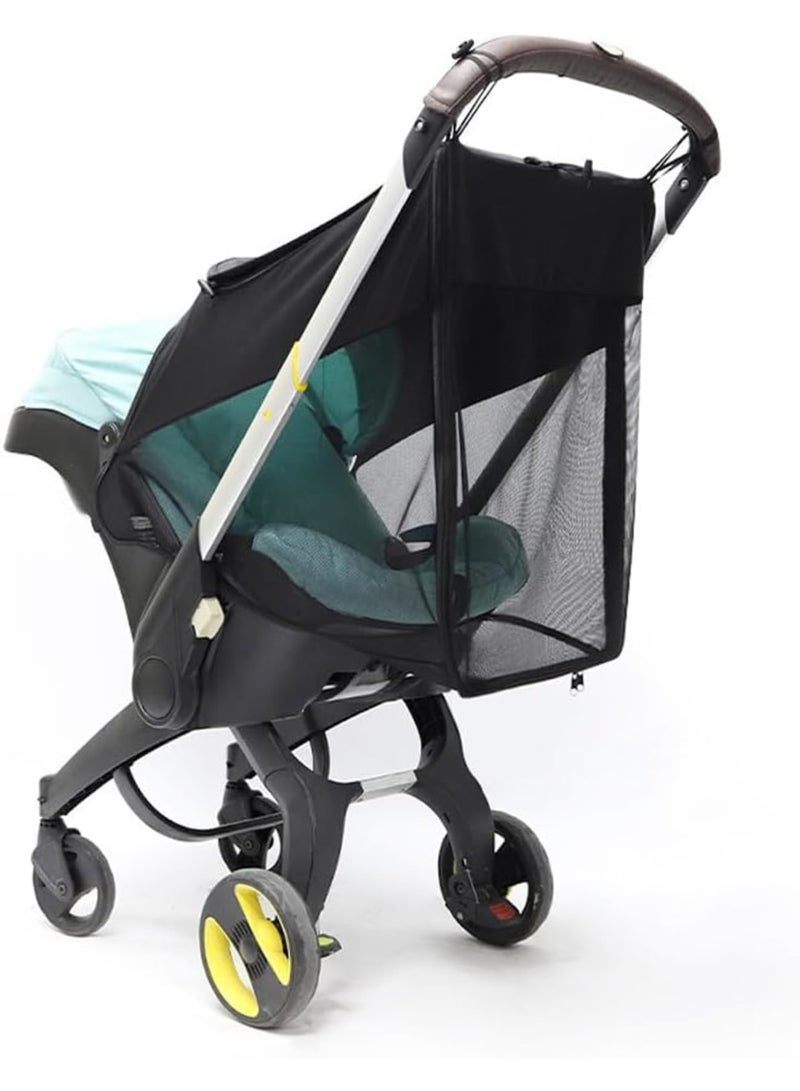 SOLARAE شبكة ظل الشمس لعربات الأطفال 2 في 1 وغطاء الشمس لمقعد السيارة حماية من الأشعة فوق البنفسجية غطاء شمس مظلة 360° تغطية كاملة ظل للنوم حماية شمسية قابلة للتنفس - Image 1