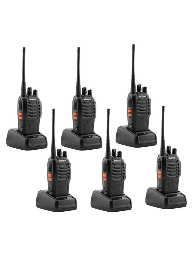 Baofeng 5W (6 Pcs) Walkie Talkies 2026 New Version BF-888S Handheld Two Way Radios Battery and Charger 2-4 KM
