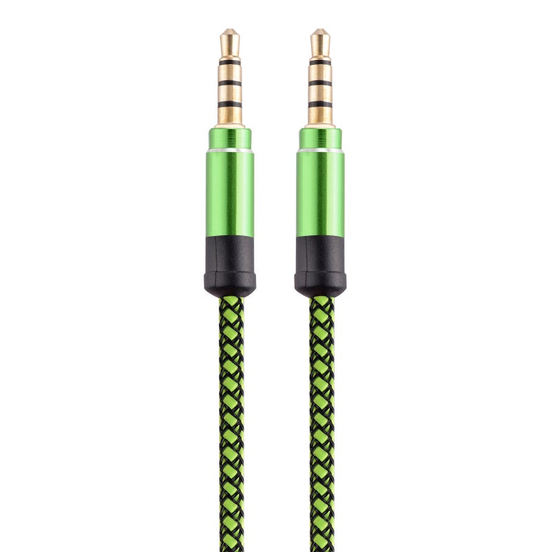 1.5 Meters 3 Meters 3.5Mm Hook And Loop Woven Audio Line Male-To-Male Nylon Aux Pair Line Car Audio - Image 1