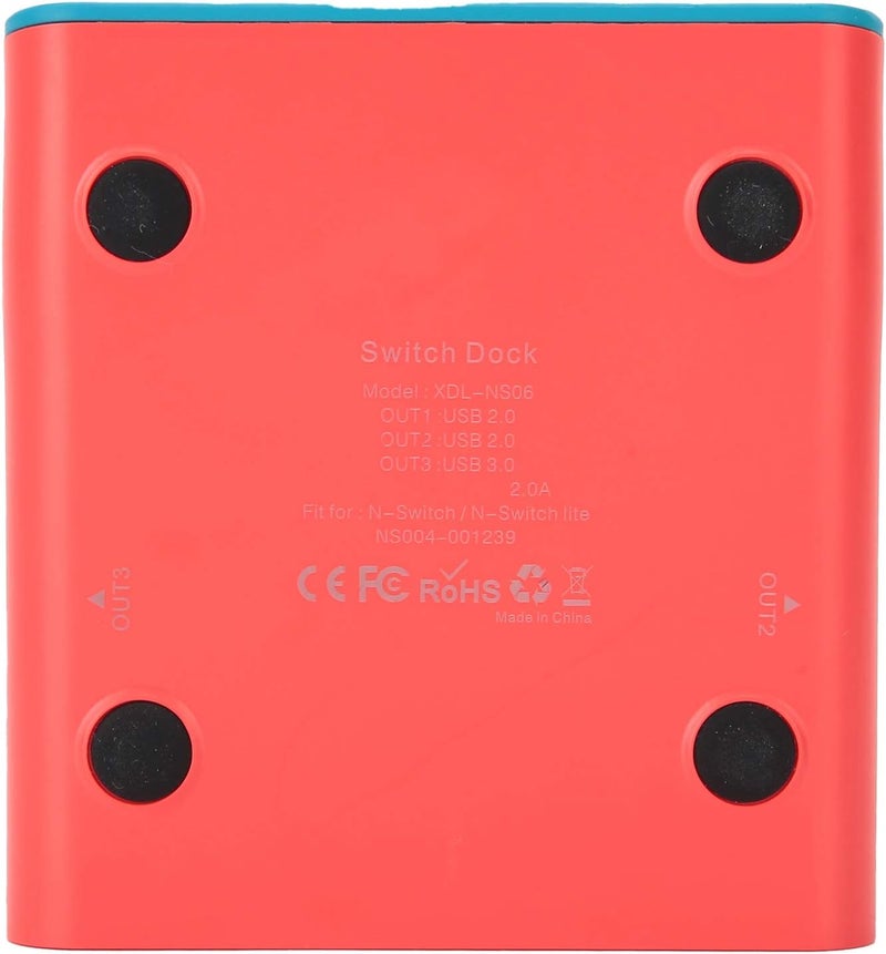 Mxzzand Type-C Charging Dock Stand HDMI Video Converter for/Lite(Blue red) - Image 4