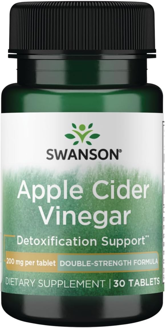 Swanson DoubleStrength Apple Cider Vinegar 200 Milligrams 30 Tabs - Image 1