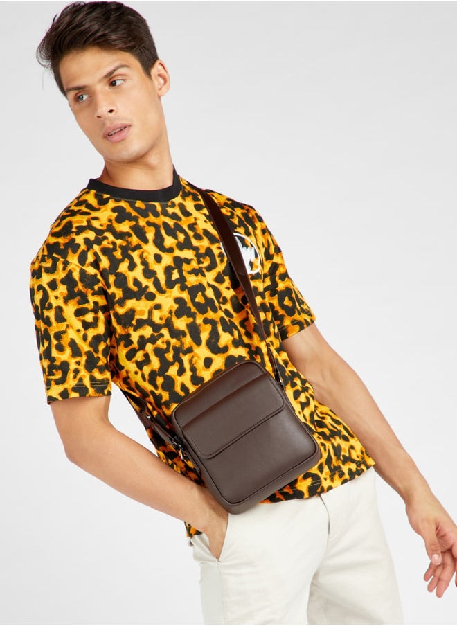 DUCHINI Men Messenger Bag with Adjustable Strap and Zip Closure  - Image 5