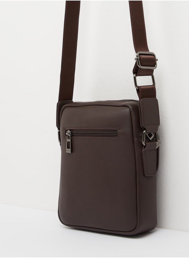 DUCHINI Men Messenger Bag with Adjustable Strap and Zip Closure  - Image 3