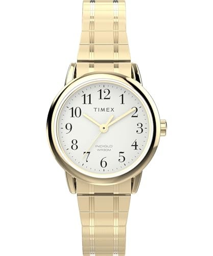 Timex Women's Easy Reader 25mm Watch - Gold-Tone Expansion Band White Dial Gold-Tone Case - Image 1