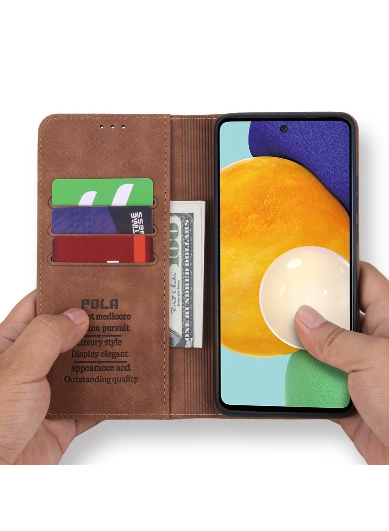 Mmmon Flip Wallet Leather Phone Case for Samsung Galaxy S23 Ultra,Screen Protector Card Holder Stand Back Cover Case For Samsung Galaxy S23 Ultra(Brown)  - Image 4
