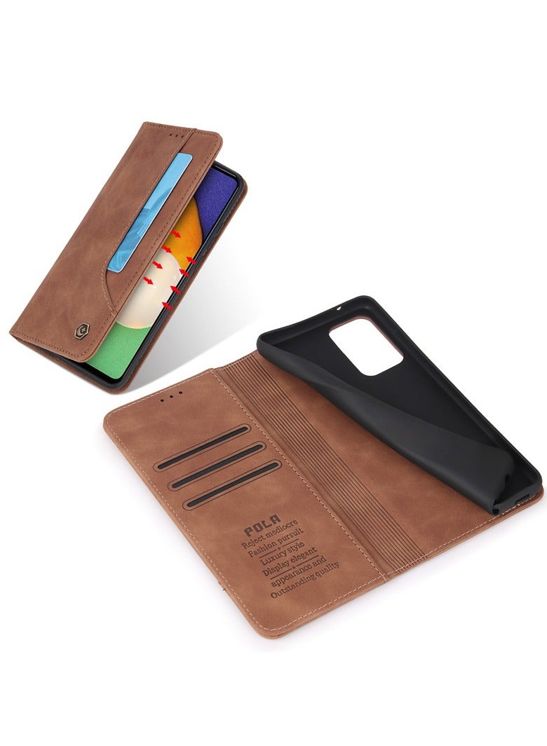 Mmmon Flip Wallet Leather Phone Case for Samsung Galaxy S23 Ultra,Screen Protector Card Holder Stand Back Cover Case For Samsung Galaxy S23 Ultra(Brown)  - Image 5
