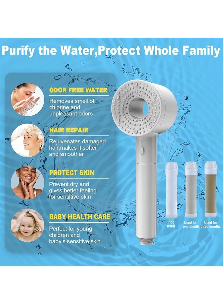 BEILINGDUN High Pressure Shower Head Filtered Shower Head with Handheld, Multiple Spray Modes with Pause Anti-Limescale Filter, 2X Water Saving,Showerhead Set,Easy to Install & Clean, Perfect for Saudi Bathrooms and Ramadan Gift - Image 4
