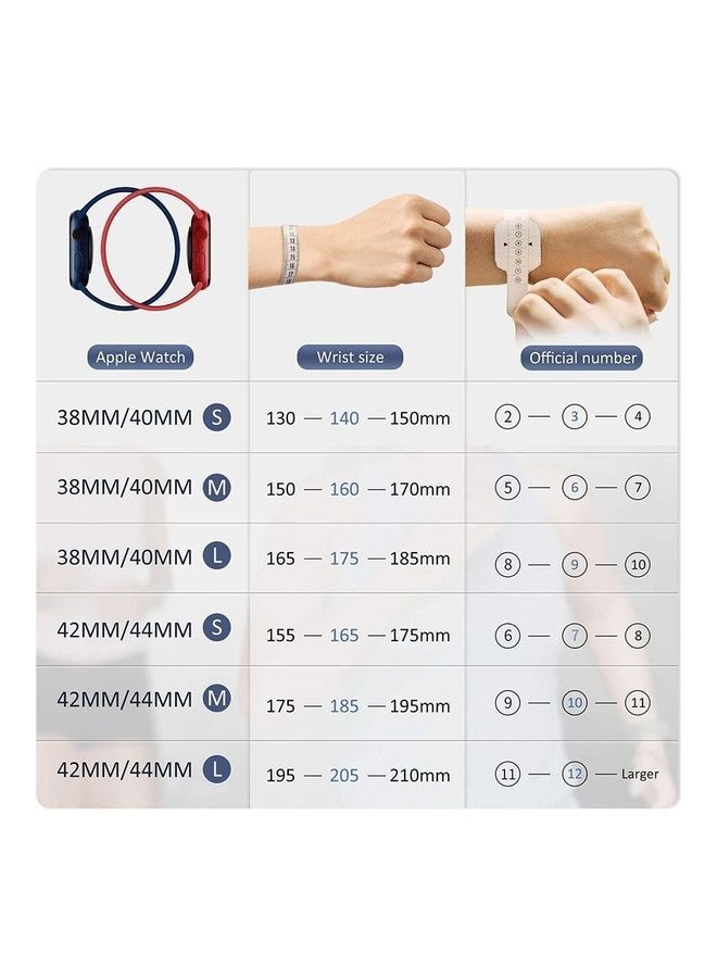 NIBEMINENT Soft Silicone Solo Loop Band Compatible With Apple Watch (Oxblood , Medium) White  - Image 1