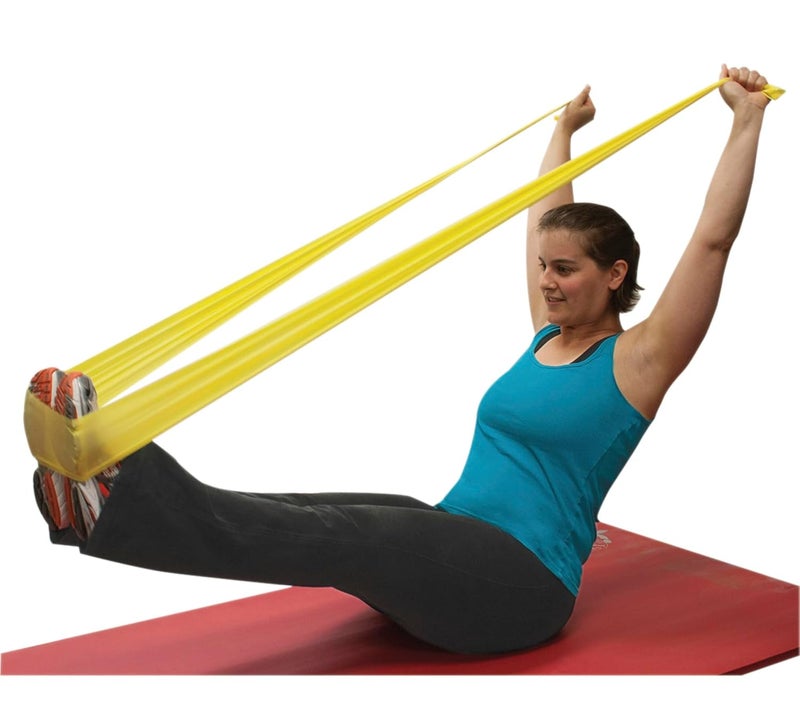 3B Scientific Cando No Latex Exercise Band - 6 Yards, Yellow, X-Light Resistance - Image 2