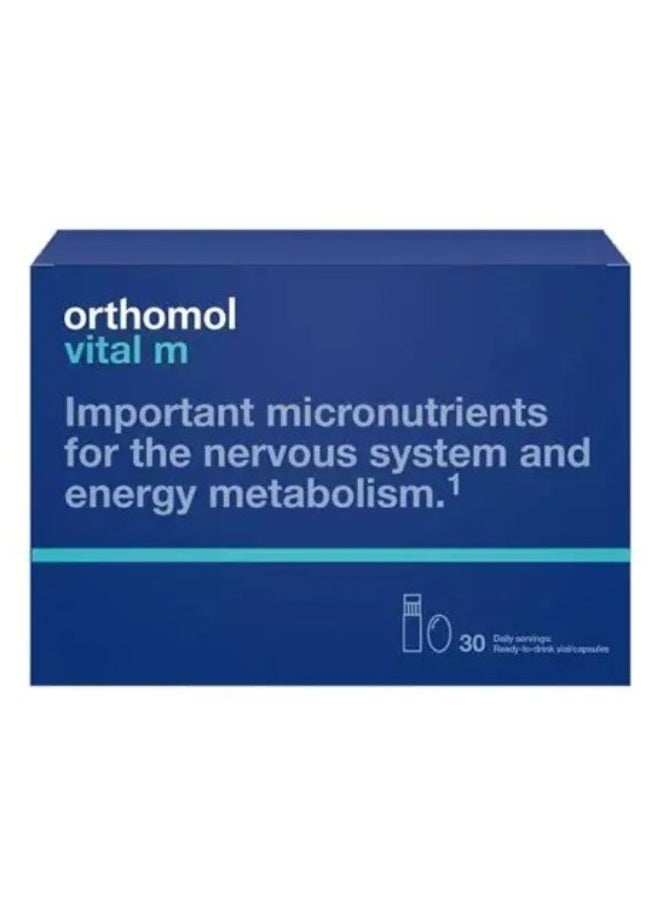 Orthomol Vital M 30 Daily Servings – Micronutrient Supplement for Men with Vitamins, Minerals & Omega-3