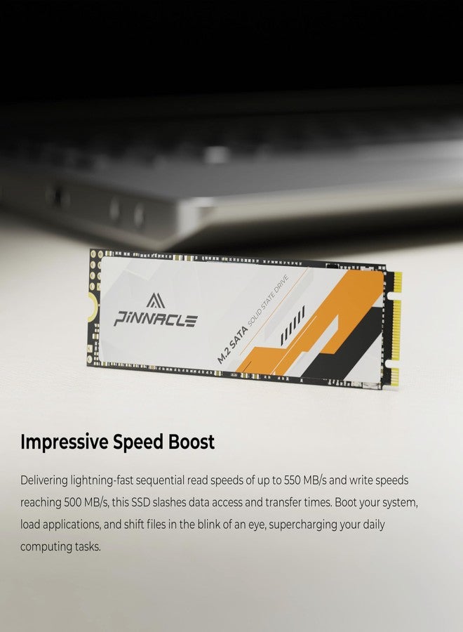 Timetec 128GB SSD 3D NAND SATA III 6Gb/s M.2 2280 NGFF 64TBW Read Speed Up to 550MB/s SLC Cache Performance Boost Internal Solid State Drive for PC Computer Laptop and Desktop (Pinnacle) - Image 3