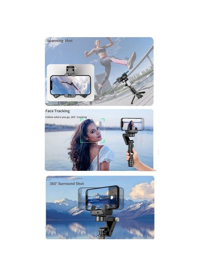 ACLIX Gimbal Stabilizer Tripod for smartphones with light handheld or portable 360° rotation with face tracker and wireless remote control compatible with iPhone and Android - Image 2