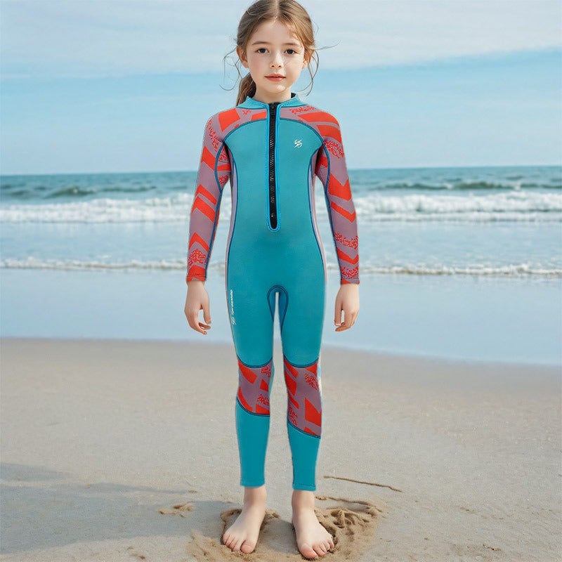 Qi Ta 2.5MM Kids Diving Suit Long Sleeve & Pants UV Protection Swimwear for Boys and Girls - Image 5