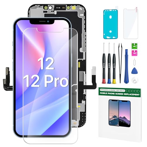 FFtopu for iPhone 12 and 12 Pro Screen Replacement Kit 6.1'' LCD Display 3D Touch Full HD Digitizer Full Assembly Repair Kits not for Model 12 Pro Max and 12 Mini - Image 1