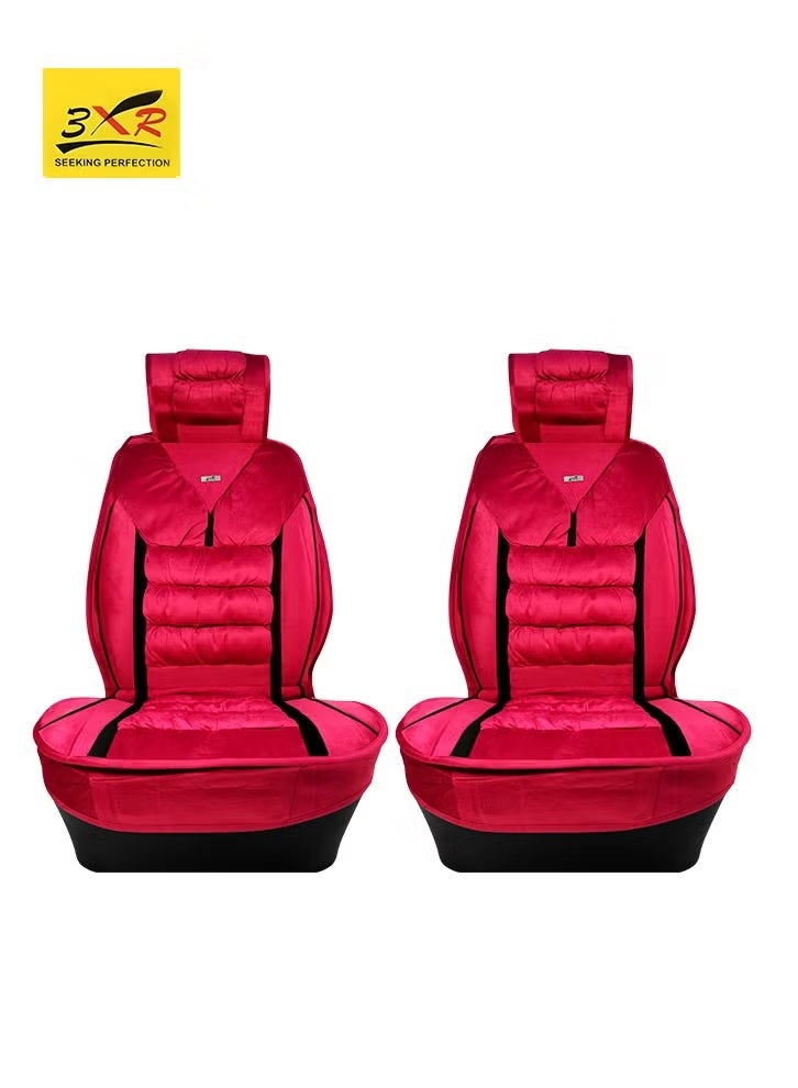 3 اكس ار أغطية مقاعد السيارة الملائمة عالميًا - حماية متينة وأنيقة فائقة الجودة، قطعتان - Image 1