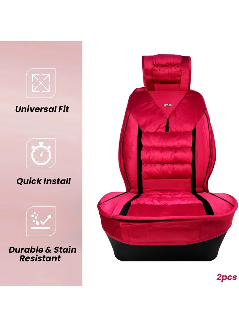 3 اكس ار أغطية مقاعد السيارة الملائمة عالميًا - حماية متينة وأنيقة فائقة الجودة، قطعتان - Image 3