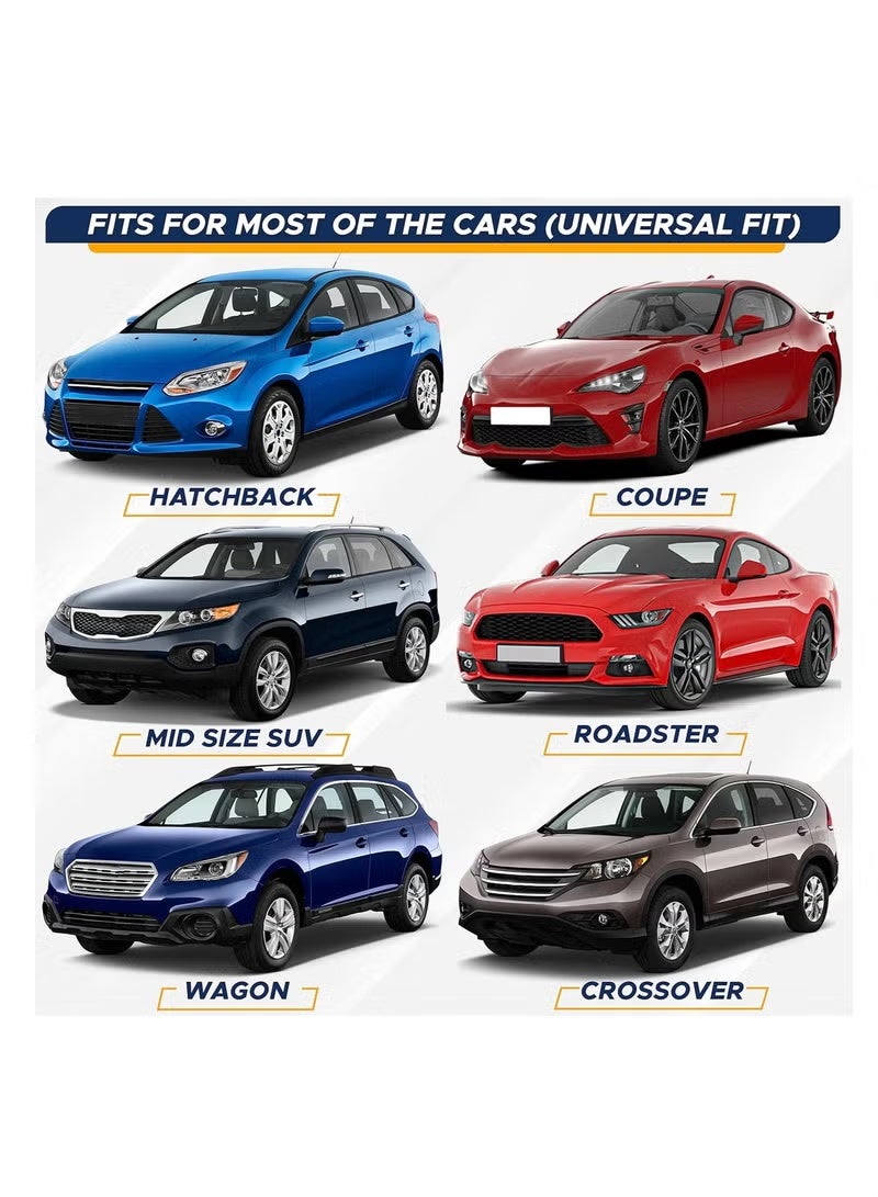 3 اكس ار أغطية مقاعد السيارة الملائمة عالميًا - حماية متينة وأنيقة فائقة الجودة، قطعتان - Image 4